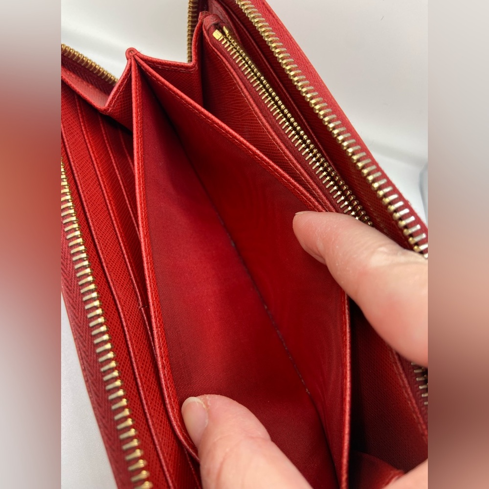 Prada Scarlet Leather Wallet - Picture 10 of 14